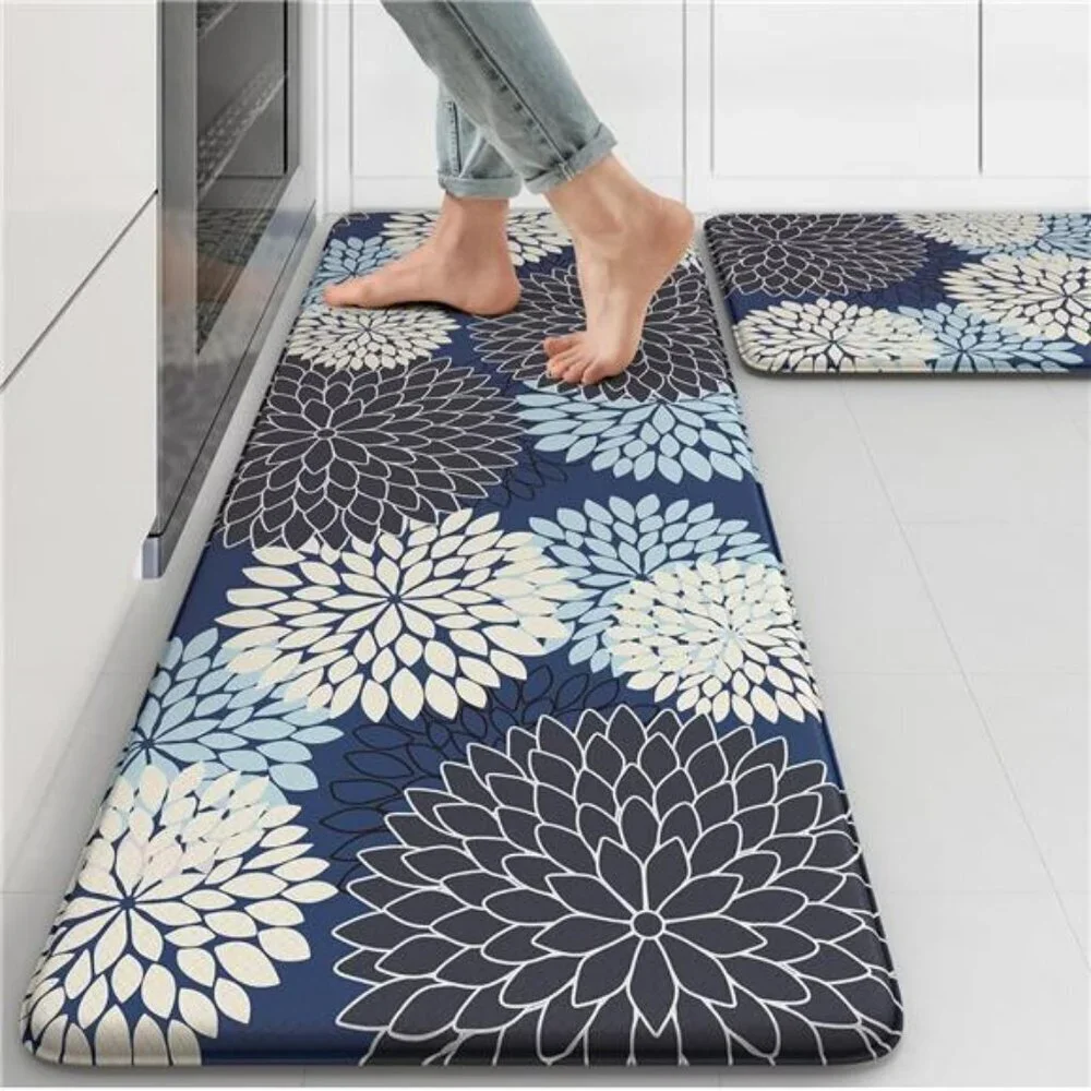 Boho Anti Fatigue Kitchen Mats Set Cushioned Non Slip Waterproof Floor Rugs